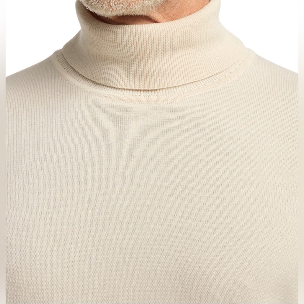 Paul Fredrick Cream Turtleneck Sweater - Men's - Picture 3 of 8